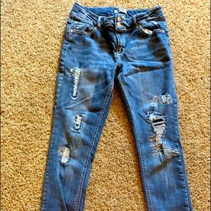 Distressed jeans